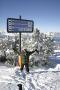 Alex with Ski Run Sign